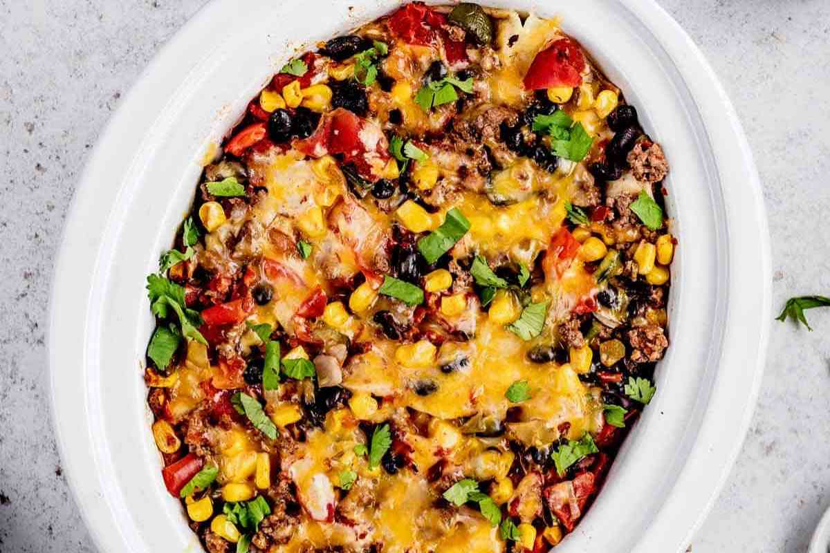 Crockpot Mexican Casserole with Ground Beef msn image.