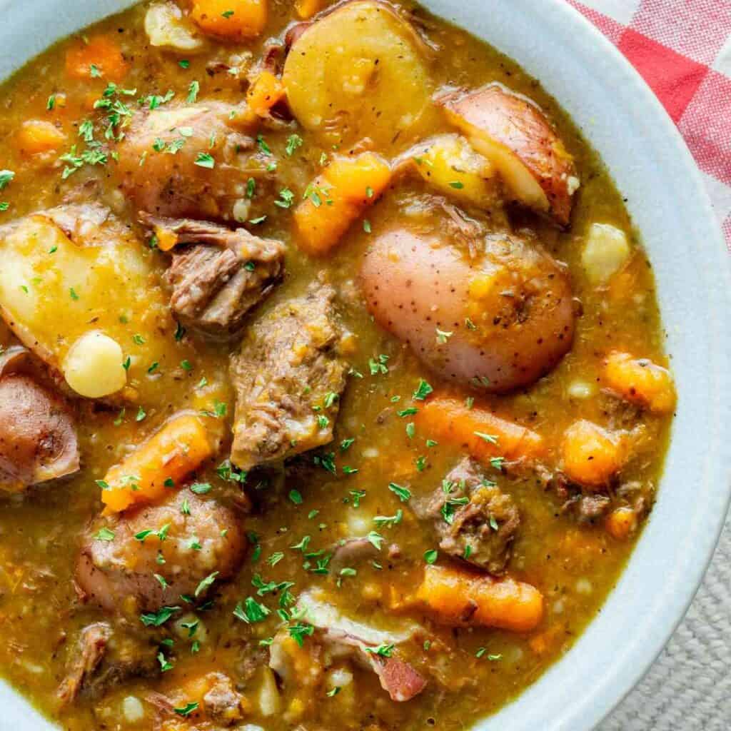 Instant Pot Beef Stew in a bowl featured image 1