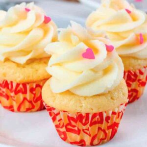 Mini Vanilla Cupcakes featured image.