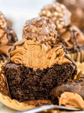 Ferrero Rocher Cupcakes featured image.