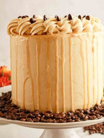 Three Layer Cappuccino Cake featured image.
