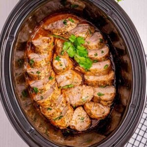 Slow Cooker Pork Tenderloin in a Crockpot featured image.