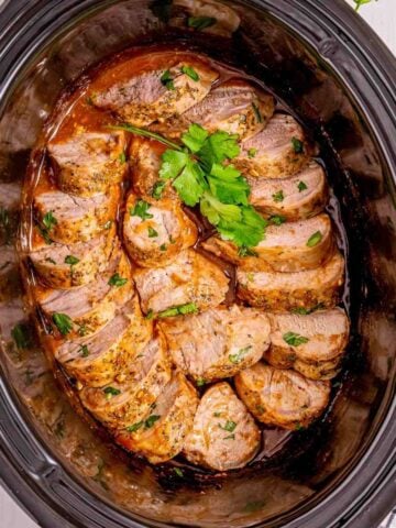 Slow Cooker Pork Tenderloin in a Crockpot featured image.