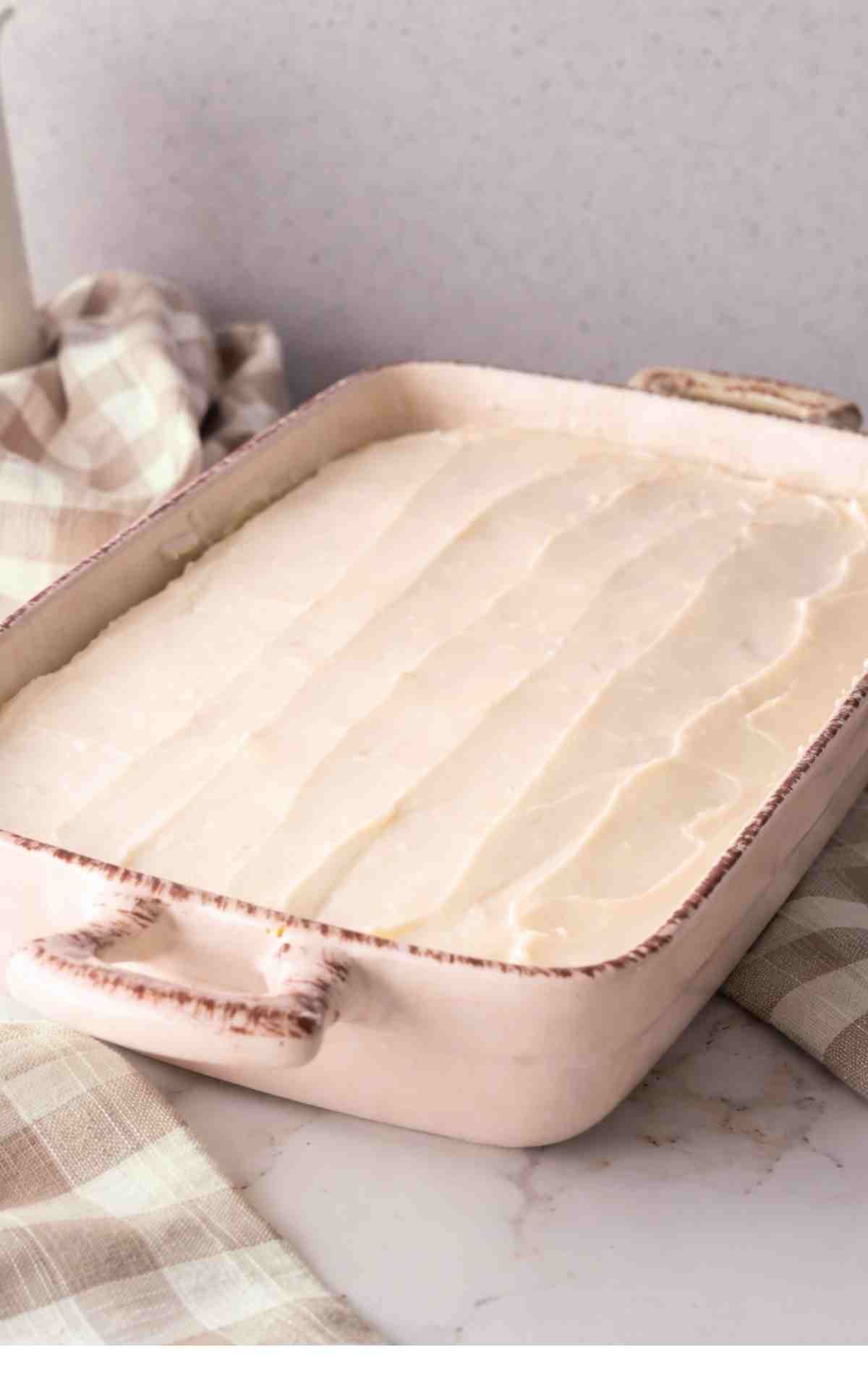 Cream cheese frosted tomato soup cake.