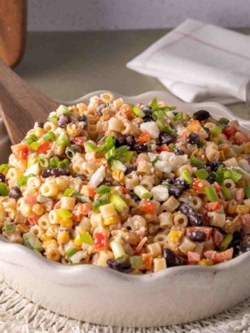 Mexican street corn pasta salad featured image.